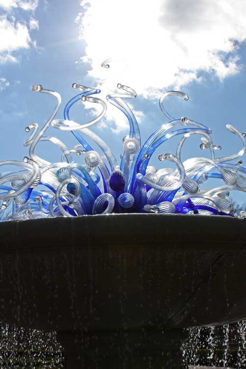 Blue Glass Fountain