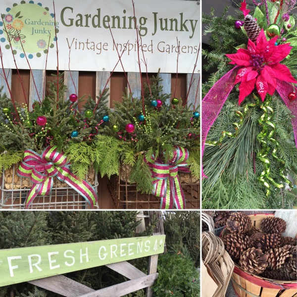Decorate your porch for the holidays with fresh locally grown greens. 